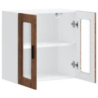 Keukenbovenkast met glazen deur Porto oud houtkleurig - thumbnail