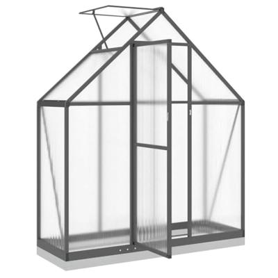 VidaXL Tuinkas met basisframe 169x58x202 cm aluminium antracietkleurig - thumbnail