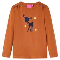 VidaXL Kindershirt met lange mouwen 140 cognackleurig - thumbnail