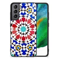 Samsung Galaxy S21FE Marmeren Print Telefoonhoesje Mozaïek - thumbnail
