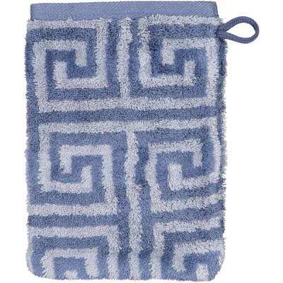 Cawö Cawo Noblesse Elegance Allover print Washandje 16/22 nachtblauw