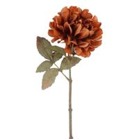 Kunstbloem Dahlia Sibel bruin - thumbnail