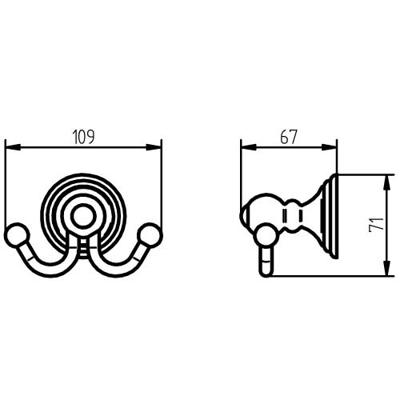 Dubbele Haak Haceka Allure Chroom Dubbele Haak Haceka Allure Chroom
