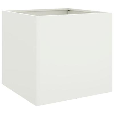 VidaXL Plantenbak 49x47x46 cm staal wit VidaXL Plantenbak 49x47x46 cm staal wit