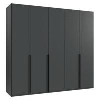 Kledingkast Milaan 5-deurs - grafiet - 208x225x58 cm - thumbnail