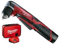 Milwaukee M12 C12 RAD-202B Accu Haakse subcompactboormachine 12V 2.0Ah in tas - 4933441215 - thumbnail