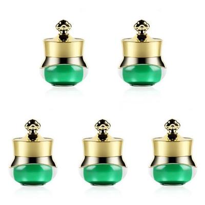 5 stuks acryl reizen containers met harde verzegelde deksels geschikt voor face hand Body Cream 5ml (groen)
