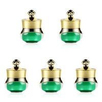 5 stuks acryl reizen containers met harde verzegelde deksels geschikt voor face hand Body Cream 5ml (groen) - thumbnail