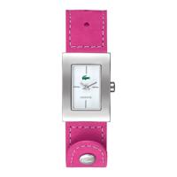 Lacoste horlogeband 2000570 / LC-43-3-14-2207 Leder Roze 18mm + wit stiksel - thumbnail