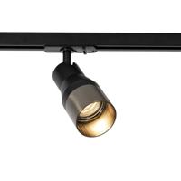 QAZQA Moderne spot zwart met gunmetal voor railsysteem 1-fase GU10 - thumbnail