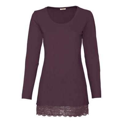 Longshirt met kant, pruim 38 Longshirt met kant, pruim 38