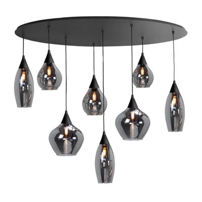 Highlight Hanglamp Cambio 8 lichts ovaal L 100 cm zwart