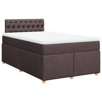 Boxspring met matras stof donkerbruin 80x200 cm - thumbnail