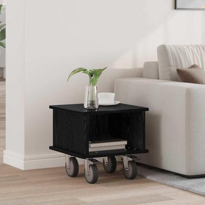 TV-standaard Zwart Eiken 37 x 35 x 35 cm Bewerkt hout