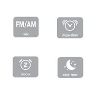 Silva Schneider UR 1967 FM wekkerradio met LED-display, AUX, FM, zwart - thumbnail