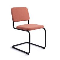 Jesper Home Eetkamerstoel 'Mugi' Black Frame, kleur Coral Kiss - thumbnail