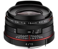 Pentax 15mm F/4.0 zwart ED AL Limited HD DA