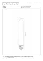 Lucide T32 - Filament lamp - Ø 3,2 cm - LED 3 StepDim (Memory) - E27 - 1x4,9W 2200K - Amber - thumbnail