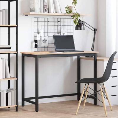 Tafel Naturel 100 x 50 x 77 cm Engineered hout en staal Tafel Naturel 100 x 50 x 77 cm Engineered hout en staal