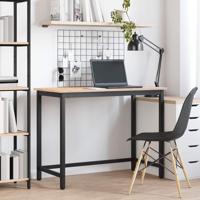 Tafel Naturel 100 x 50 x 77 cm Engineered hout en staal - thumbnail