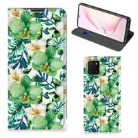 Samsung Galaxy Note 10 Lite Smart Cover Orchidee Groen - thumbnail