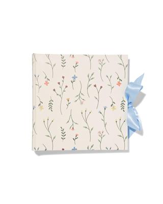 HEMA Fotoboek met strik 24x24.5 papier bloemen