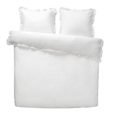 Dekbedovertrek Cato effen - wit - 240x200/220 cm