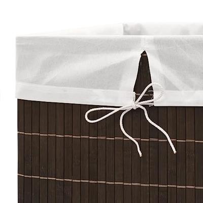 VidaXL Wasmand rechthoekig bamboe donkerbruin