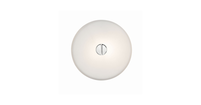 Flos Mini Button Wandlamp - Wit glas