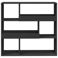 Kamerscherm 100x33x125,5 cm bewerkt hout zwart - thumbnail