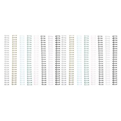 Vaessen Creative • bind easy metalen bindruggen 16mm 2:1 regenboog mix 16st.