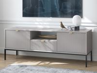 Tv-meubel NORYA 2 deuren 1 lade grijs - thumbnail