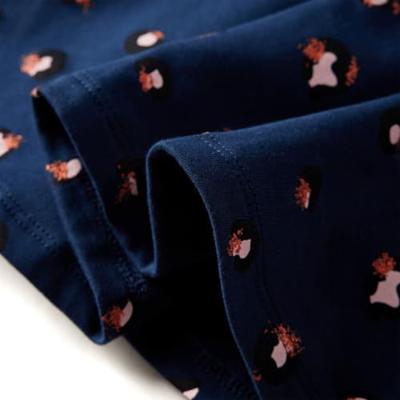 VidaXL Kinderjurk met lange mouwen 140 marineblauw