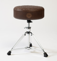 DRUMnBASE Full Grain Leather Drum Throne, Brown - thumbnail
