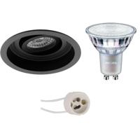 Philips LED Inbouwspot Set Mat Zwart Ø105mm GU10 DimTone Dimbaar - thumbnail