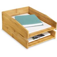 CEP brievenbakje uit bamboe ft A4, set van 2 stuks - thumbnail