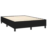 Boxspring met matras stof zwart 140x200 cm - thumbnail
