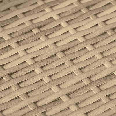 4-delige Loungeset met kussens poly rattan beige - thumbnail