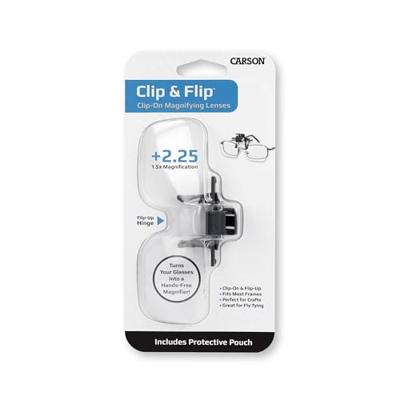 Carson Loepbril 1,5x (+2.25 Dioptrie) Clip-On en Flip-Up Carson Loepbril 1,5x (+2.25 Dioptrie) Clip-On en Flip-Up