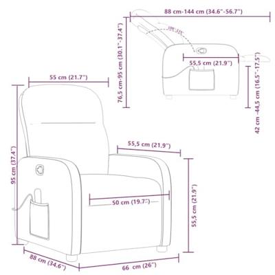 Massagestoel verstelbaar stof donkergroen