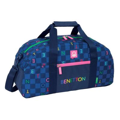 Sporttas Benetton Damero Marineblauw 50 x 26 x 20 cm