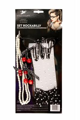 Accessoireset Rockabilly Vrouw 4-Delig
