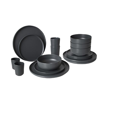 Bo-camp Industrial Patom 100% Melamine 16 Delig Servies