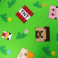 Minecraft Dekbedovertrek Outdoor Mobs- 140 x 200 cm - Katoen - thumbnail