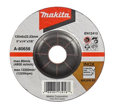 Makita Accessoires Afbraamschijf 125x6mm rvs - A-80656 - A-80656 Makita Accessoires Afbraamschijf 125x6mm rvs - A-80656 - A-80656