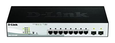D-Link DGS-1210-08P/E DGS-1210-08P/E Netwerk switch 8 + 2 poorten 20 GBit/s PoE-functie