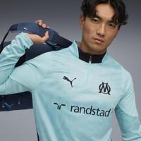 PUMA Olympique Marseille Trainingstrui 1/4-Zip 2025-2026 Lichtblauw Donkerblauw - thumbnail