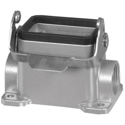 Amphenol C146 10N006 802 1-1 Socketbehuizing 1 klembeugel, 1 kabeluitgang, Lage bouwvorm 1 stuk(s)