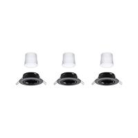 Paulmann 92468 LED-inbouwlamp Set van 3 stuks LED 14.7 W Zwart (mat) - thumbnail