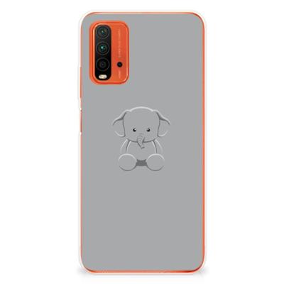 Xiaomi Poco M3 Telefoonhoesje met Naam Grijs Baby Olifant Xiaomi Poco M3 Telefoonhoesje met Naam Grijs Baby Olifant